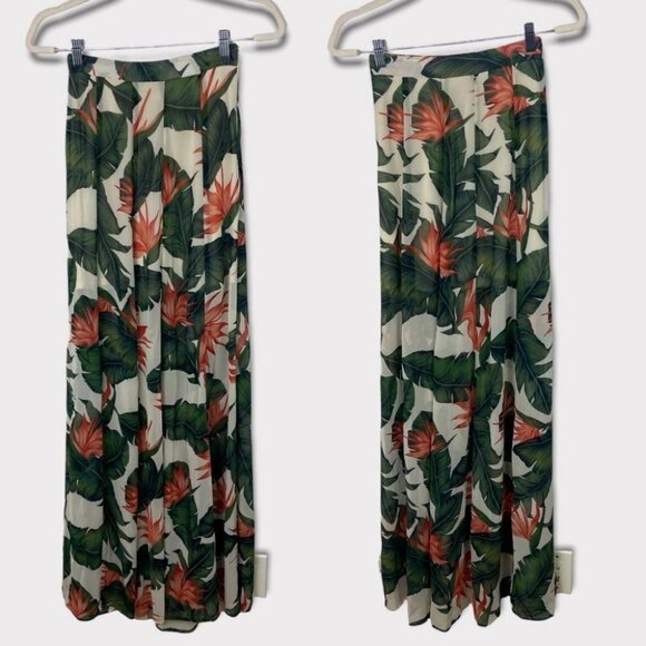 NWT Show Me Your Mumu Princess Ariel Maxi Skirt Tropical Floral New Bohemian XXS - Picture 3 of 14